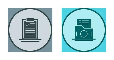 Clipboard and List Folder Icon vector