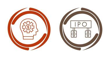 Thinking and Ipo Icon vector