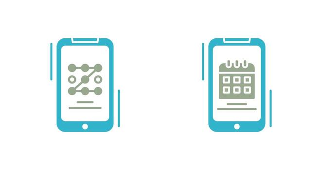 modelo código y calendario icono vector