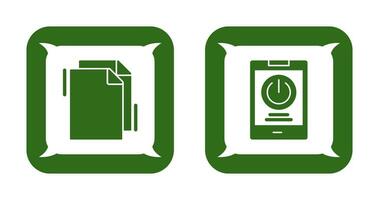 Copy and Power Icon vector