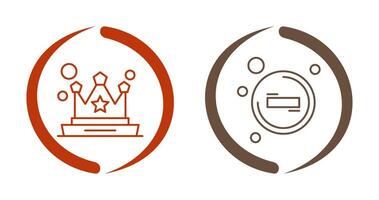 Crown and Remove Icon vector