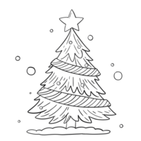 Weihnachtsbaum mit Schneeflocken png