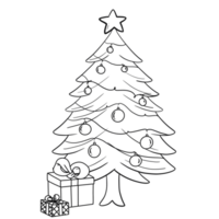 Weihnachtsbaum mit Schneeflocken png