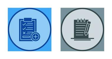 Medical Examination List and Check Up List Icon vector