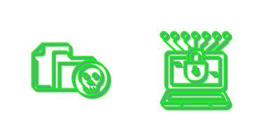 Infected File and Money Hacking Icon vector