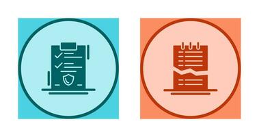 Approved and Corrupted List Icon vector