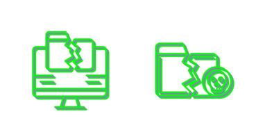 Data Loss and Infected Icon vector