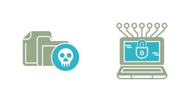 Infected File and Money Hacking Icon vector