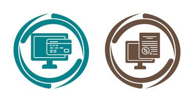 Online Payment and Online Tax Icon vector