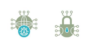 Global Malware and Cyber defence Icon vector