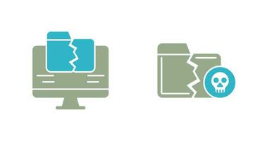 Data Loss and Infected Icon vector