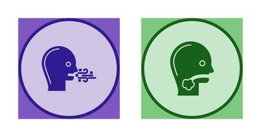 Bad Breath and Throat Cancer Icon vector