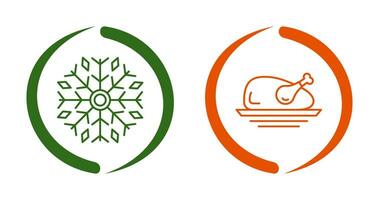 Ice and Chicken Icon vector