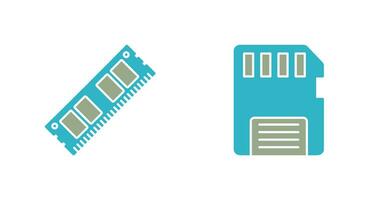 Ram and Memory Card Icon vector