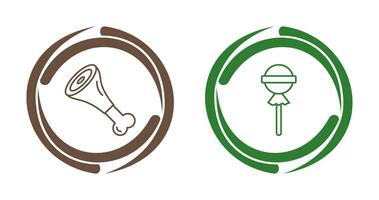 Meat and Candy Icon vector