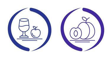 Healthy and Apricot Icon vector