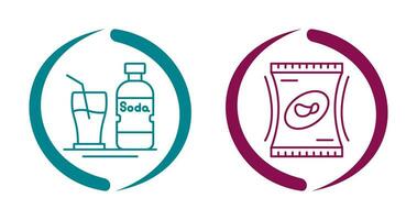 Soda and Snack Icon vector