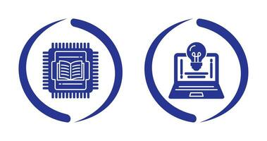 Cpu and Lamp Icon vector