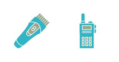 Trimmer and Communication Icon vector