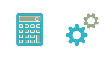 Calculator and Setting Icon vector