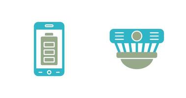 Mobile Battery and Detector Icon vector