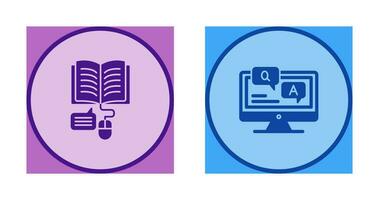 Online Learning and Faq Icon vector