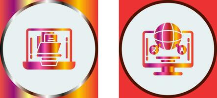 Collection and Language Icon vector