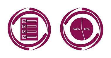 Filling Ballot Paper and diagram Icon vector