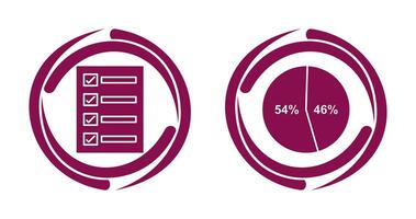 Filling Ballot Paper and diagram Icon vector