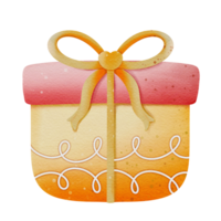 Gift box watercolor style png