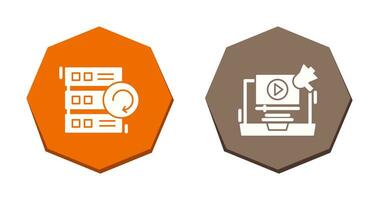 Backup and Video Marketing Icon vector