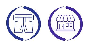 Shorts and Shop Icon vector