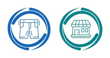 Shorts and Shop Icon vector