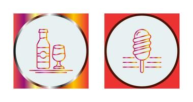 Soft Drink and Popsicle Icon vector