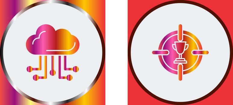 Cloud Computing and Target Icon vector