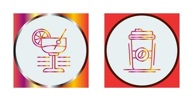 Martini and Coffee Cup Icon vector