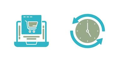 Add to Cart and Run time Icon vector