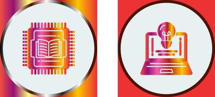 Cpu and Lamp Icon vector