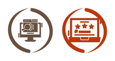 Search Engine and Rating Icon vector