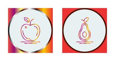 Apple and Avocado Icon vector