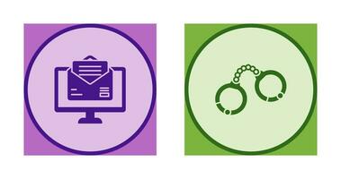 Mail and Handcuffs Icon vector