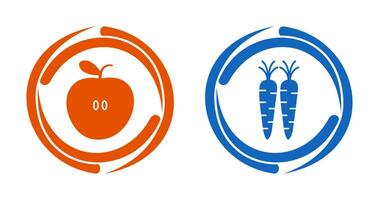 Apples and Carrots Icon vector