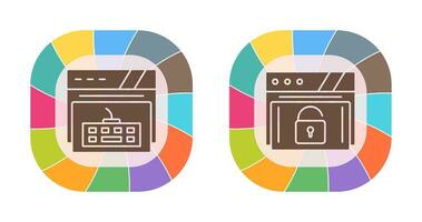 Keyboard and Padlock Icon vector