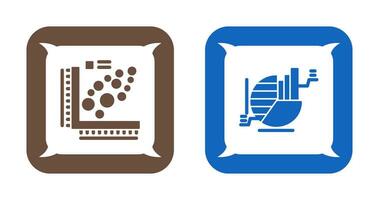 Plot and Pie Chart Icon vector