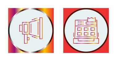 Megaphone and Cashier Icon vector