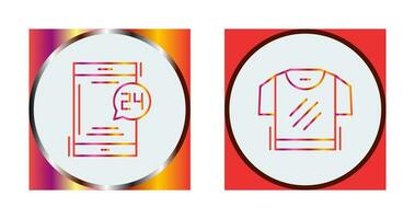 24 Hours and TShirt Icon vector