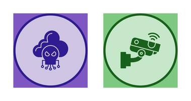 Cloud and Cctv Icon vector