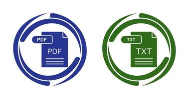 PDF and TXT Icon vector