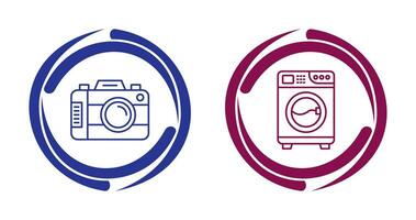 Digital Camera and Washing  Icon vector