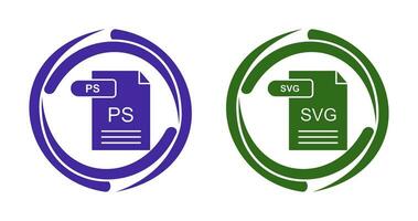 PD y svg icono vector